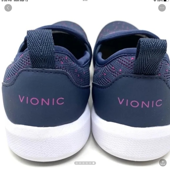 Vionic Sky Roza Navy Sneaker 7.5 Wide - Picture 5 of 6
